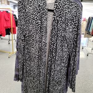 Blue leopard cardigan